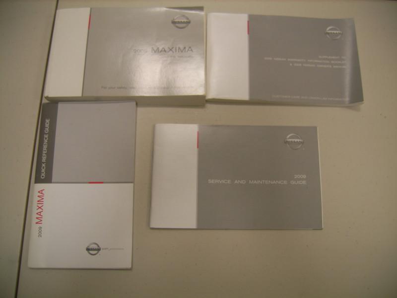 2009 nissan maxima owner's manual set