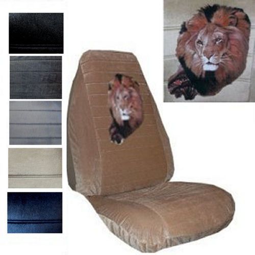 Velour seat covers car truck suv king of the jungle high back pp #y