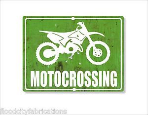 Motocrossing path marker sign motocross bike mx dirt motorcycle aluminum 9x12