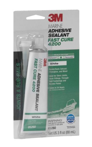 3m marine adhesive/sealant fast cure 4200, 05260, white, 3 oz