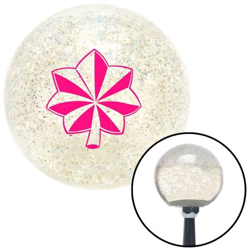 Pink officer 04 - major and lt. colonel clear metal flake shift knob m16 x