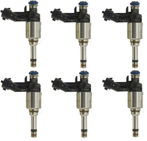 Fj994 set (6) new oem fuel injectors fits buick, cadillac, chev &amp; gmc v6 08-11
