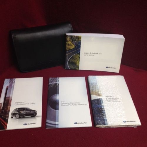 2011 subaru legacy outback owners manual with service/warranty guides and case