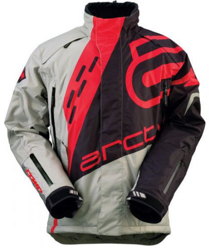 Arctiva comp s6 mens insulated snowmobile jacket gray/black/red