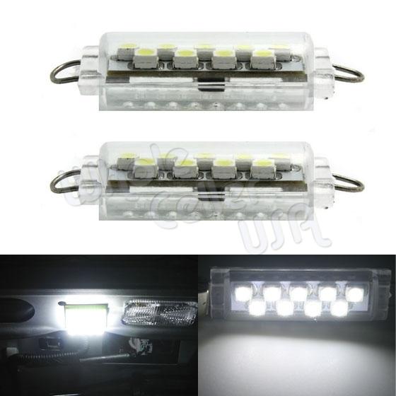 2x 562 rigid loop white light 44mm 9 3528 smd led for dome trunk cargo lights