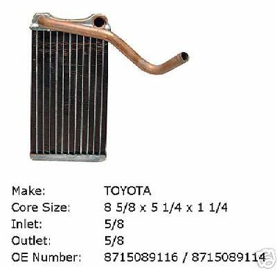 89 90 91 92 93 94 95 toyota pick-up heater core new