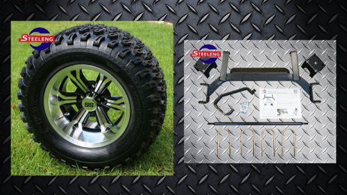 Ezgo txt gas golf cart 6&#034; lift kit + 12&#034; wheels and 23&#034; all terrain tires