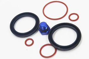 Fuel filter base seal kit for 6.6l chevy duramax engines with relief screw blue