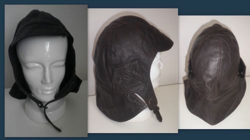 Vintage  leather motorcycle cap nos, size 60