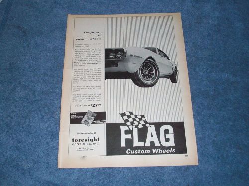 1967 flag custom wheels vintage ad &#034;the future in custom wheels&#034; firebird