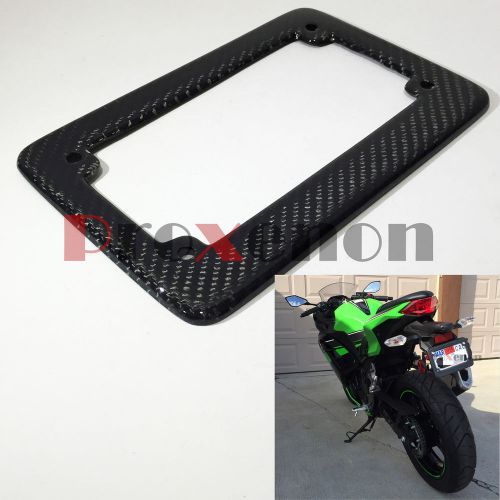 Jdm style 100% real carbon fiber license plate frame #px9 us scooter motorcycle