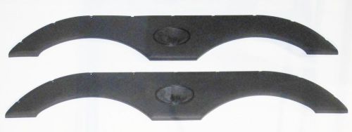Pair of 69 3/4&#034; dual axle fender skirts rv trailer black injection molded