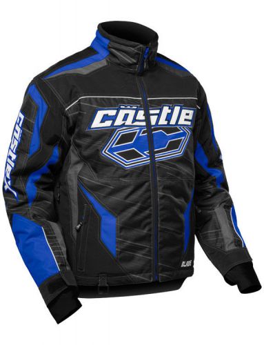 Castle mens blue/black blade g2 snowmobile jacket snow snowcross