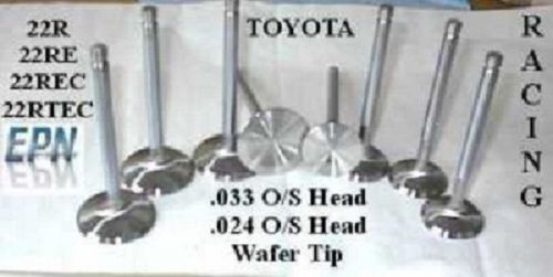 22r/re  toyota stainless valves 1.803 1.481 oversize forged performance valves