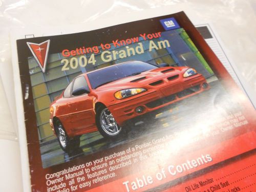 2004 pontiac grand am owners manual set