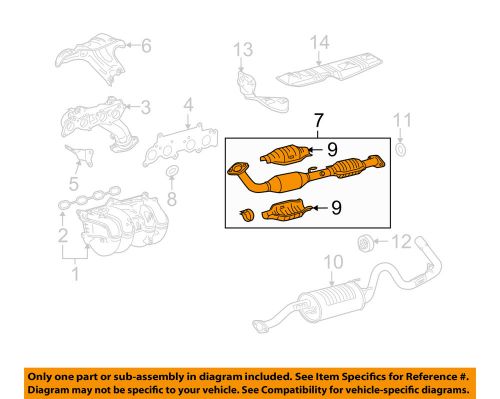 Toyota oem 05-12 tacoma 2.7l-l4 exhaust system-front pipe 174100c100