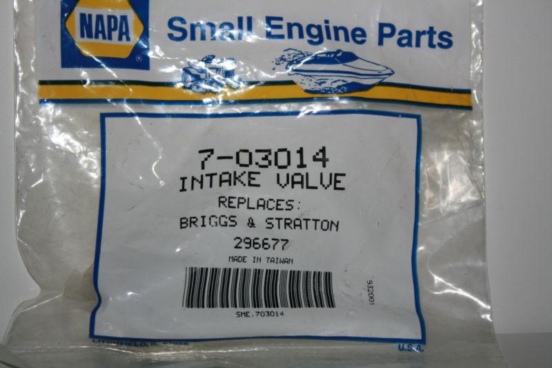 Napa 703014 intake valve - briggs & stratton 296677 - new in box
