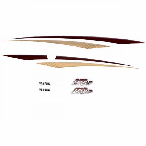 Rinker boats gold / red / black set of 6 marine yamaha 270 hp vinyl decals