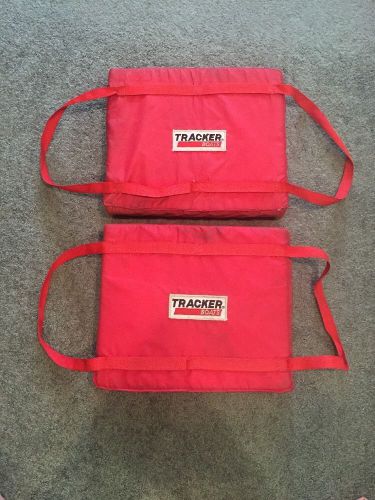 Tracker boats red flotation cushions seat softened red pair