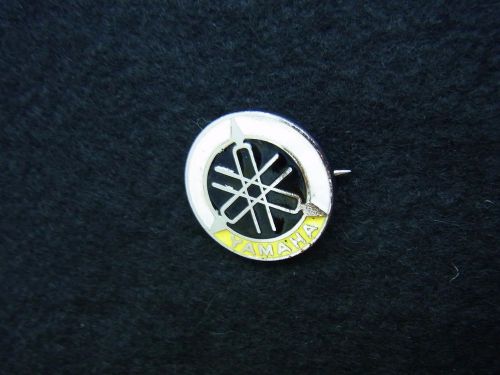 A vintage enamel pin badge: &#034;yamaha&#034; tuning fork