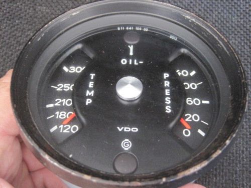 Porsche 911 oil temperature/pressure gauge  911 641 104 00 dated 6/72 vdo german