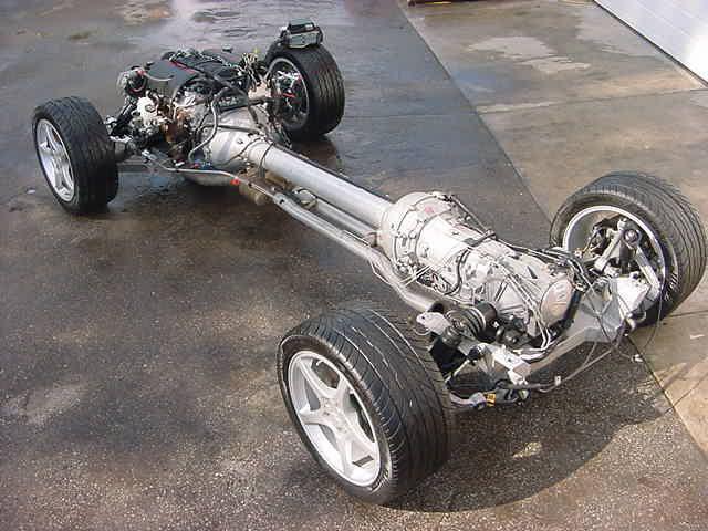 2002 corvette c5 rolling chassis drivetrain with ls1 engine and automatic trans
