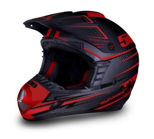 509 chris burandt evolution carbon fiber helmet matte black / red (non-current)