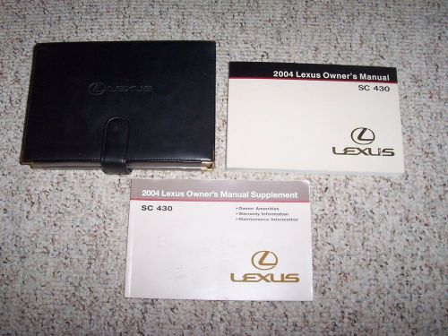 2004 lexus sc430 sc 430 factory original owner&#039;s owners manual set 4.3l v8