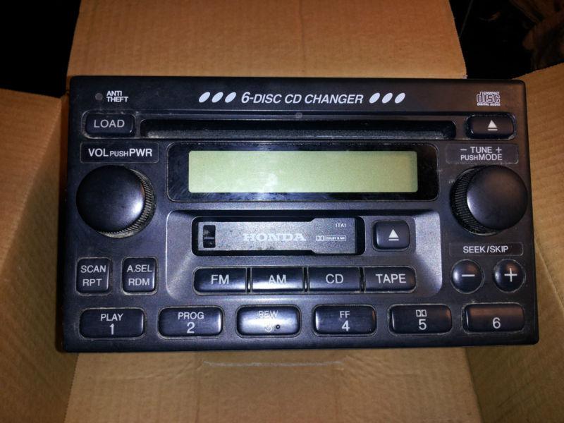 2001 - 2002 honda accord factory oem radio cass tape 6 disc cd unit replacement