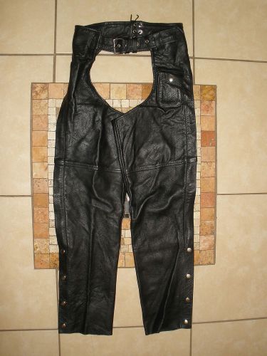 Mens vance leather usa mesh lined motorcycle biker riding pants chaps xs x-small