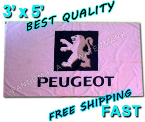 Peugeot racing flag - new 3&#039; x 5&#039; banner - 108 208 308 2008 3008 ion 601 604 605
