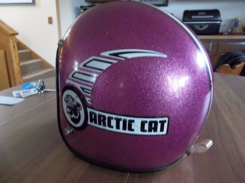 Vtg 1966 arctic cat metalflake snowmobile ama racing helmet aim california h 301