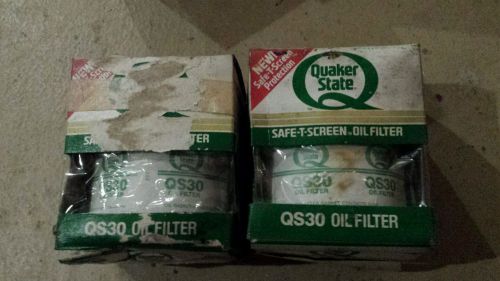 Vintage lot of two quaker state qs30 engine oil filters