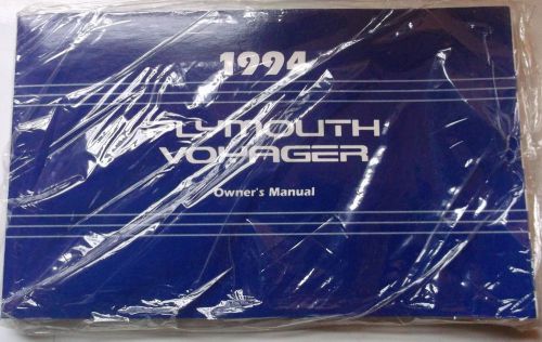 New nos 1994 plymouth voyager owners manual