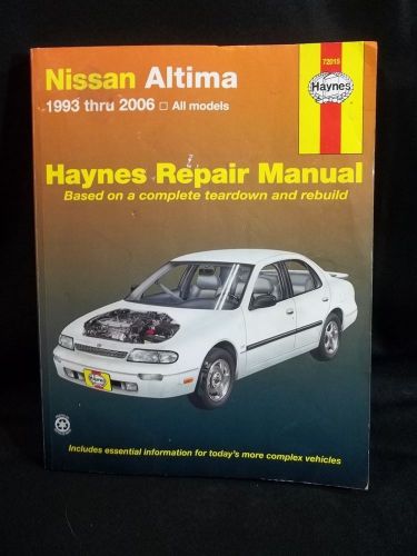 Haynes repair manual nissan altima 1993 to 2006