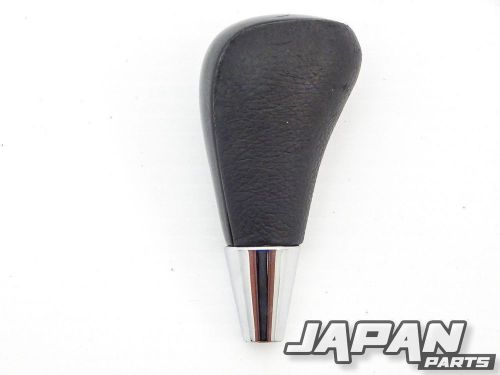 98-05 jzs161 toyota aristo lexus gs300 black leather wood shift knob