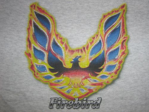 Firebird t-shirt-trans am~hot fire bird~ltgray- lg or xl