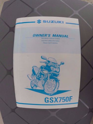 Suzuki owner&#039;s manual - 2000 gsx750f - gsxf - 750 20c62-03a 750f katana