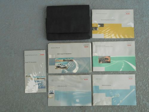 2001 audi tt roadster owners manual with case