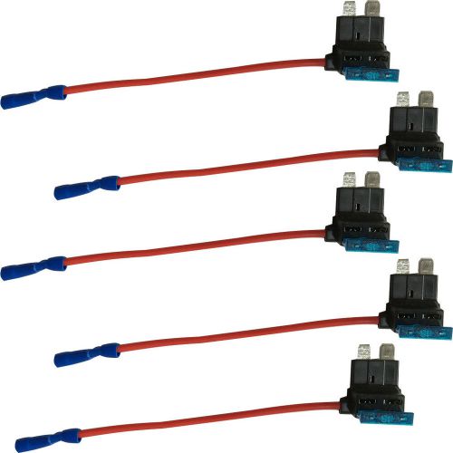 Automotive circuit blade style atm  middle fuse holder with 15 amp fuse  5 pcs