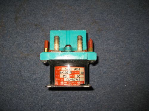 Bell helicopter 206 b/l hartman starter relay a-1077v used