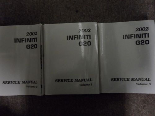 2002 infiniti g20 service repair shop manual 3 volume set factory new books