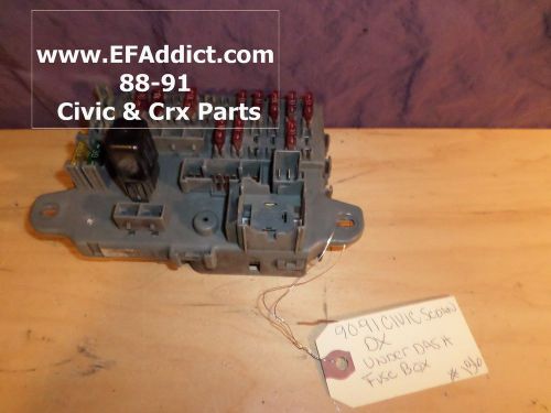 1990 1991 honda civic sedan fuse box usdm under dash fuse box interior fuse box