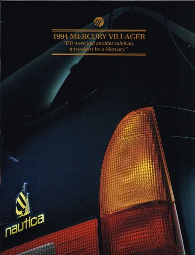 Big 1994 mercury villager brochure / catalog with color chart: nautica,ls,gs