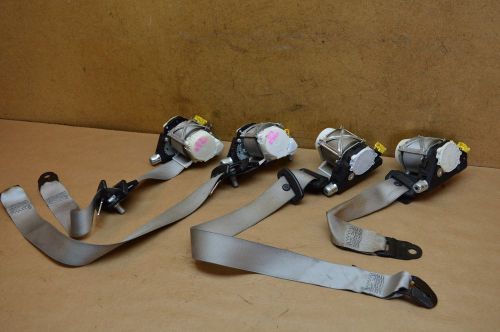 06-09 w251 mb r350 r500 rear left &amp; right side seat belt belts grey set of 4