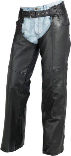 New z1r carbine mens leather chaps, black, 5xl