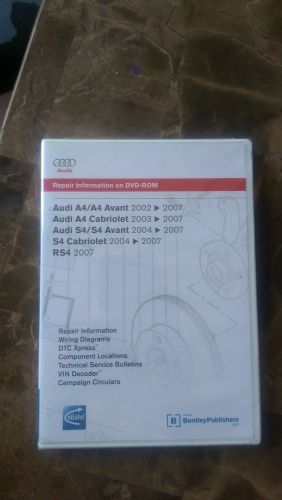 Repair information on dvd-rom audi a4-2002-2007