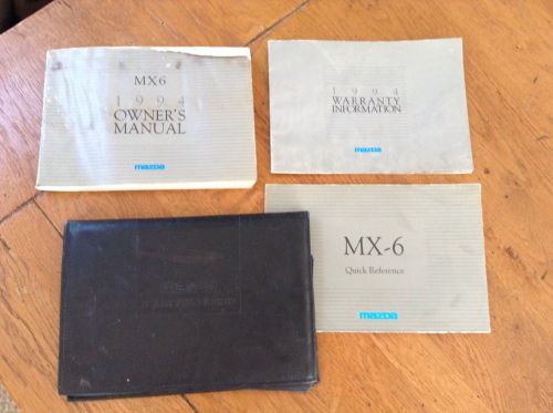 1994 mazda mx-6 owner&#039;s manual with case free shipping