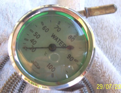 Jaeger new temperature gauge in °centigrade, capillary, vintage, curved glass