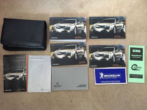 2010 acura tl owners manual set with case